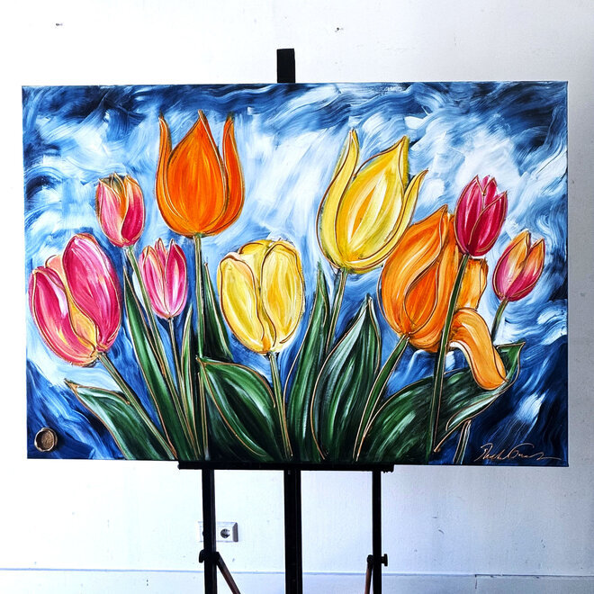 Painting - 100x150 cm - Rick Triest - Tulpenmanie - Hollandse tulpen #19