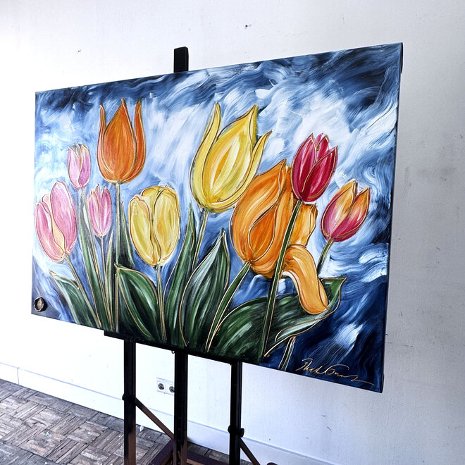 Painting - 100x150 cm - Rick Triest - Tulpenmanie - Hollandse tulpen #19