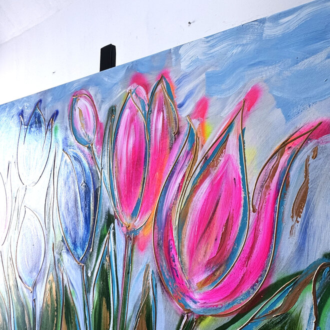 Painting - 100x150 cm - Rick Triest - Tulpenmanie - Hollandse tulpen #18