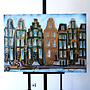 Schilderij- 80x120x4,5 cm - Rick Triest - Amsterdam Herengracht - Blue & Gold #152