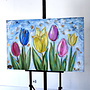 Schilderij - 80x120 cm - Rick Triest -  Contemporary tulip composition #3