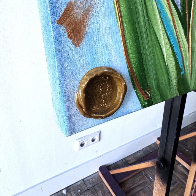 Painting  - 80x120 cm - Rick Triest -  Contemporary tulip composition #3