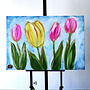 Schilderij - 80x120 cm - Rick Triest -  Contemporary tulip composition #4