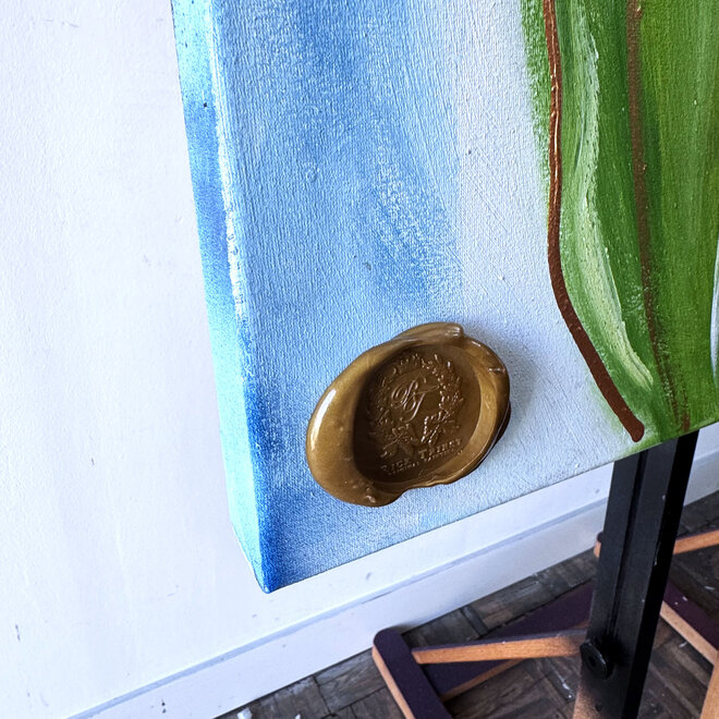 Painting  - 80x120 cm - Rick Triest -  Contemporary tulip composition #4