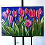 Painting  - 80x120 cm - Rick Triest -  Contemporary tulip composition #5