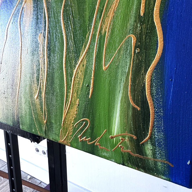 Painting  - 80x120 cm - Rick Triest -  Contemporary tulip composition #5