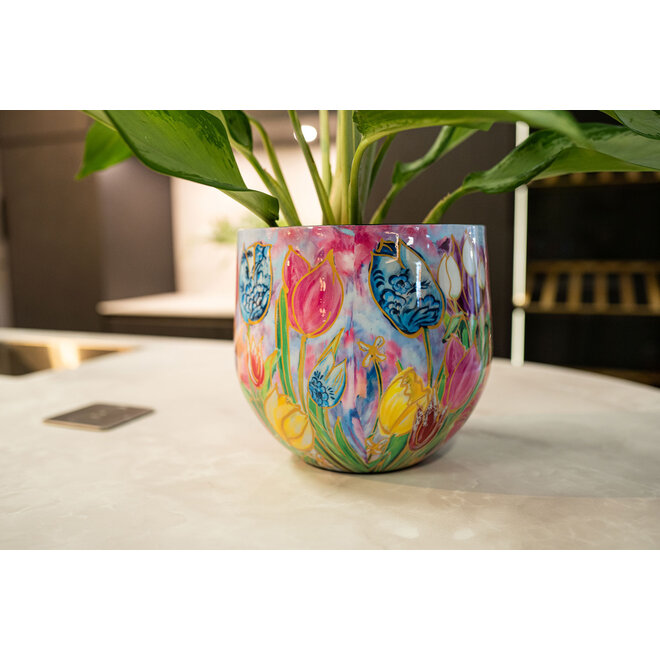 Designed by Rick Triest  TS Collection - Tulpen -Pot set van 3 Dutch Beauty spring D21 H17