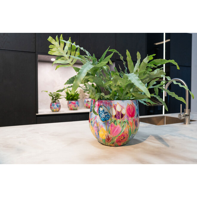 Designed by Rick Triest  TS Collection - Tulpen -Pot set van 3 Dutch Beauty spring D21 H17