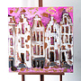 Painting - Rick Triest - 80x80 cm - Amsterdam Signature Gold Series - Blue & Gold # 229