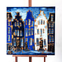 Painting - Rick Triest - 80x80 cm - Amsterdam Signature Gold Series - Blue & Gold # 228