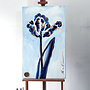 Schilderij -60x100 cm -Rick Triest - Tulpenmanie - Inspired by Dutch masters - Hollands Delfts Blauw #12