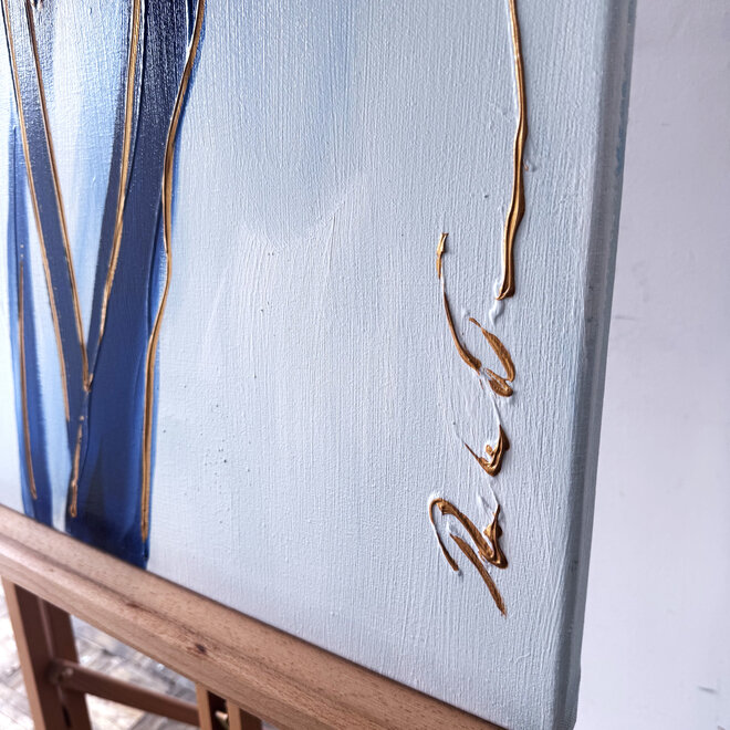 Painting - 60x100 cm -Rick Triest - Tulip mania - Inspired by Dutch masters - Hollands Delfts Blauw #12