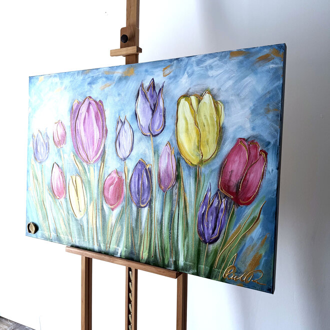 Painting - 80x120 cm - Rick Triest - Contemporary tulip composition #5