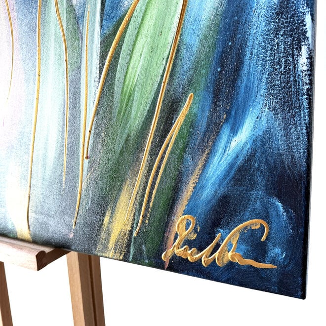Painting  - 80x120 cm - Rick Triest -  Contemporary tulip composition #6