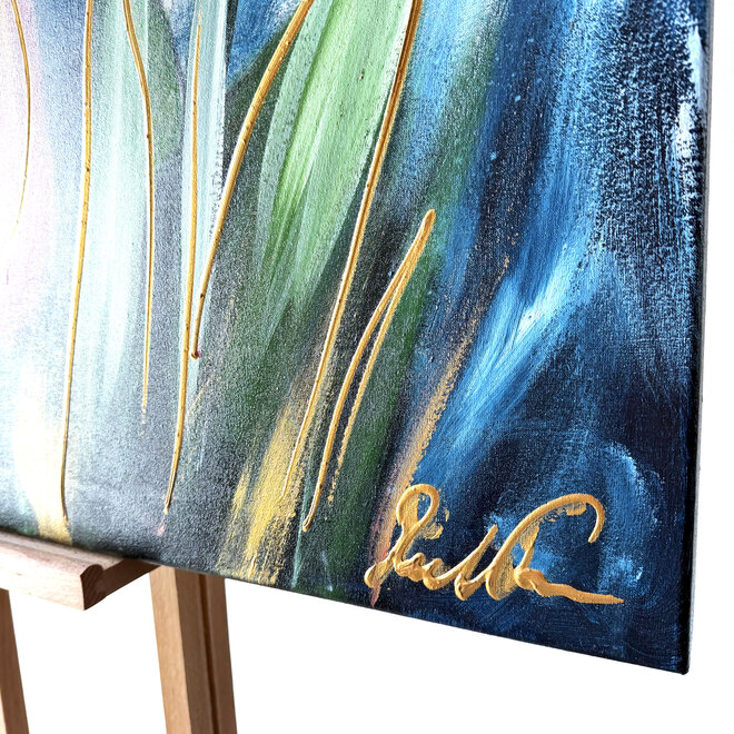 Schilderij - 80x120 cm - Rick Triest - Contemporary tulip composition #6