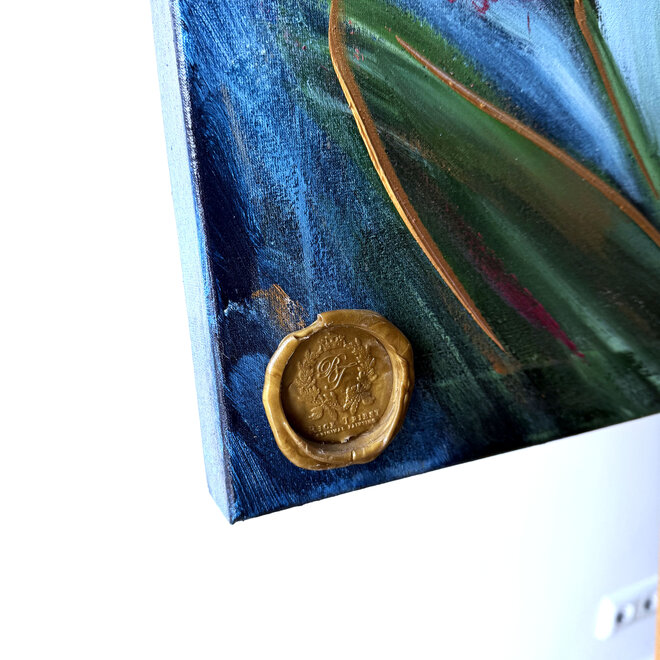Painting  - 80x120 cm - Rick Triest -  Contemporary tulip composition #6