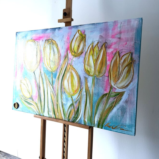 Painting - 80x120 cm - Rick Triest - Contemporary tulip composition #7