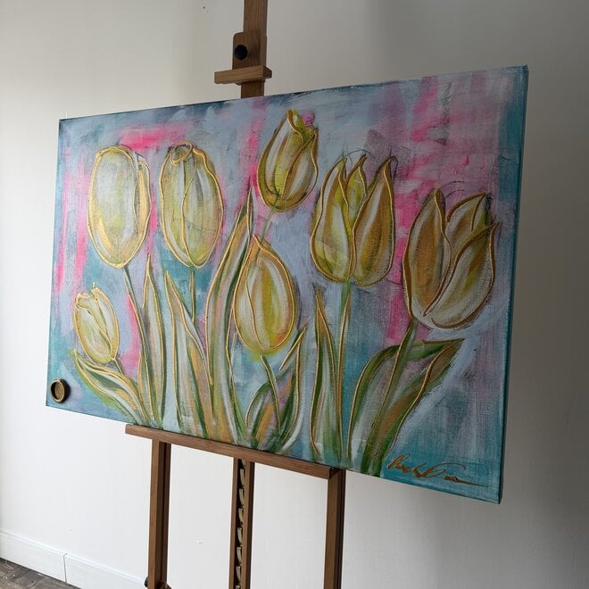 Painting - 80x120 cm - Rick Triest - Contemporary tulip composition #7