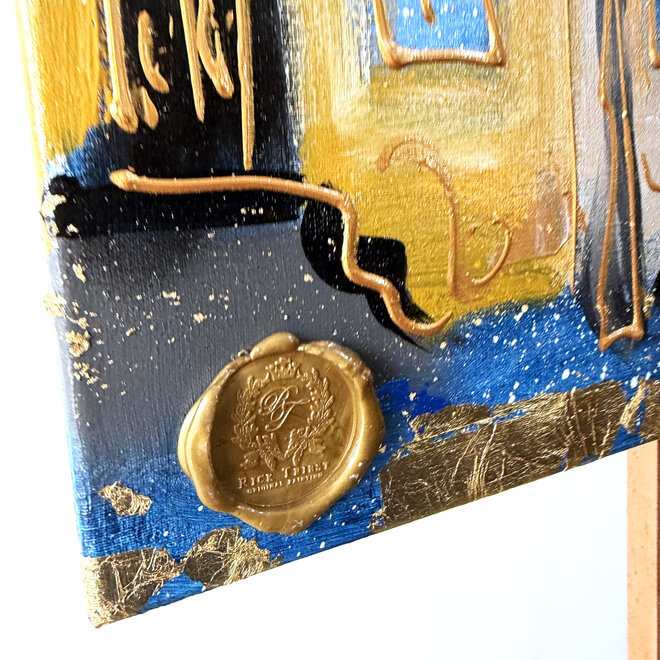 Painting- 80x120x2,5 cm - Rick Triest  -Amsterdamstarry night