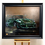 Schilderij- 90x120x2,5 cm - Rick Triest - Bronze and green Porche 911 #1
