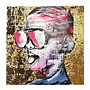 Gold Rebel – Original painting by Rick Triest – 100 × 100 × 2.5 cm – The Modern Masters Collection – Acrylic, gold leaf, and mixed media on canvas
