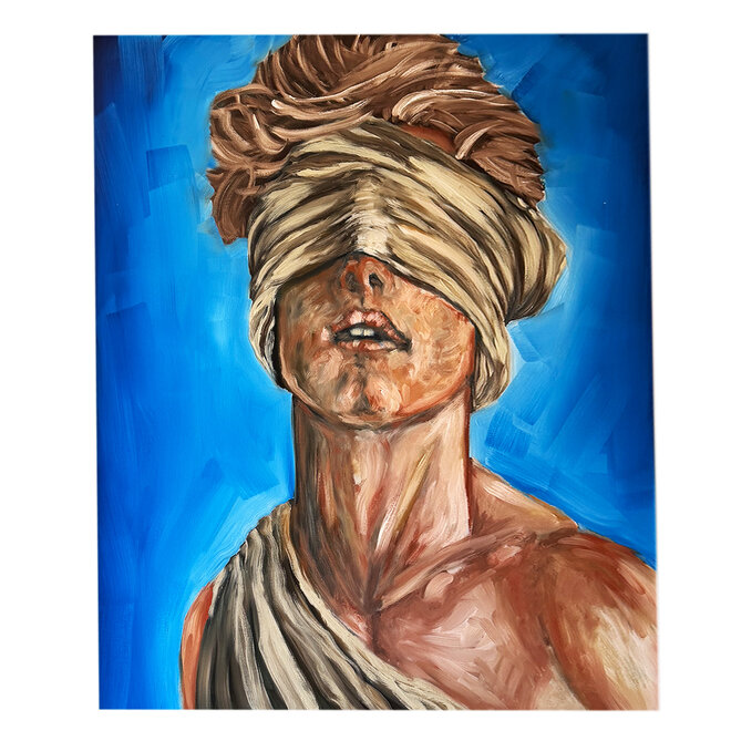 Trust – Origineel olieverfschilderij van Rick Triest – 100 × 120 × 2,5 cm – The Modern Masters Collection