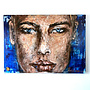 Encounter – The Moment Before Words – Origineel mixed media schilderij op acrylbasis van Rick Triest – 100 × 150 × 4,5 cm – CONNECTED