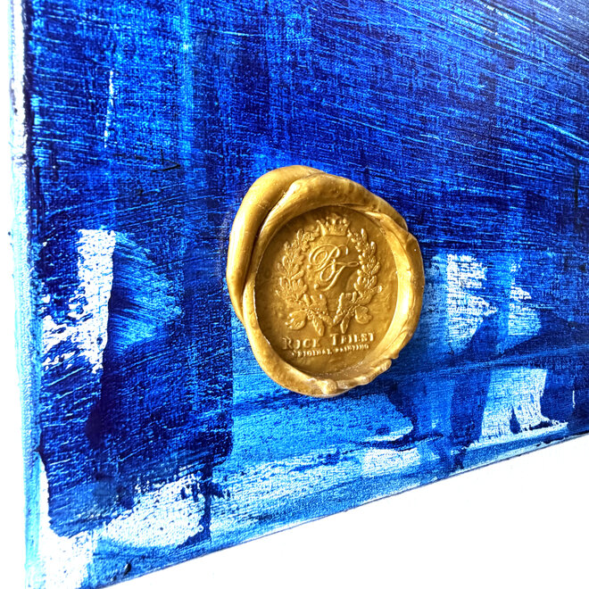 Encounter – The Moment Before Words – Original Mixed Media Painting on Acrylic Base by Rick Triest – 100 × 150 × 4.5 cm – CONNECTED