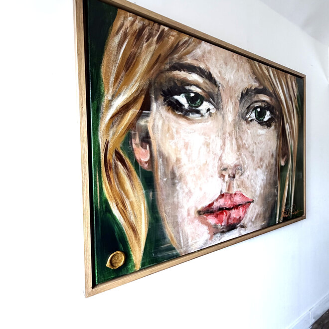 Encounter – Where Eyes Meet – Origineel mixed media schilderij op acrylbasis van Rick Triest – 100 × 150 × 4,5 cm – CONNECTED