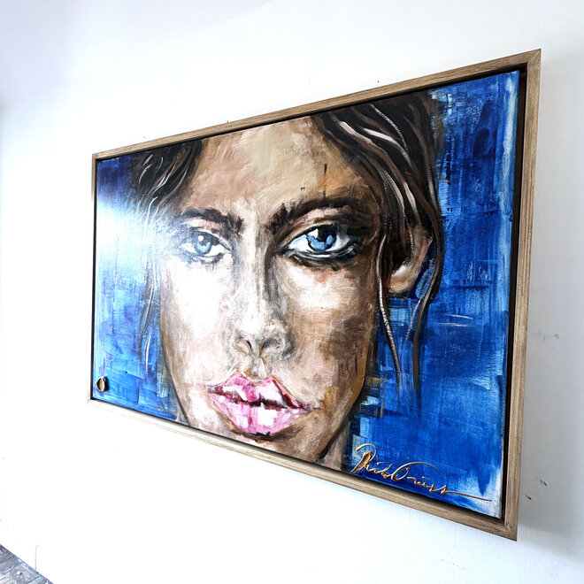 Encounter – The Silent Exchange – Origineel mixed media schilderij op acrylbasis van Rick Triest – 100 × 150 × 4,5 cm – CONNECTED