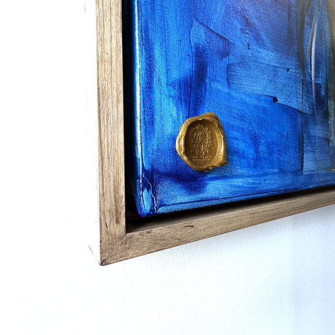 Encounter – The Silent Exchange – Origineel mixed media schilderij op acrylbasis van Rick Triest – 100 × 150 × 4,5 cm – CONNECTED