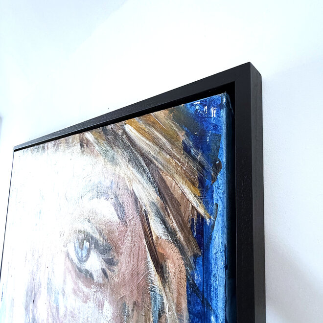Encounter – A Moment of Connection – Original Mixed Media Painting on Acrylic Base by Rick Triest – 120 × 150 × 4.5 cm – CONNECTED