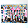 Schilderij- Rick Triest - 100x150 cm  - Amsterdam Signature Gold Series - Prinsengracht - Blue & Gold # 1252