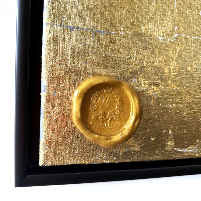 Gold Rebel – Original painting by Rick Triest – 100 × 100 × 2.5 cm – The Modern Masters Collection – Acrylic, gold leaf, and mixed media on canvas