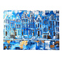Schilderij- 100x150cm - Rick Triest - Amsterdam Herengracht -Sky Blue and Gold #10