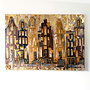 Schilderij- 100x150cm - Rick Triest - Amsterdam Herengracht -Raw umber & Gold - #9