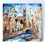 Painting-  100x100x2,5- Rick Triest - Amsterdam signature gold series - Prinsengracht  - Westertoren