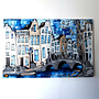 Schilderij- 100x150cm - Rick Triest - Amsterdam Herengracht -Sky Blue and Gold #16
