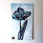 Schilderij -60x100 cm -Rick Triest - Tulpenmanie - Inspired by Dutch masters - Hollands Delfts Blauw #12