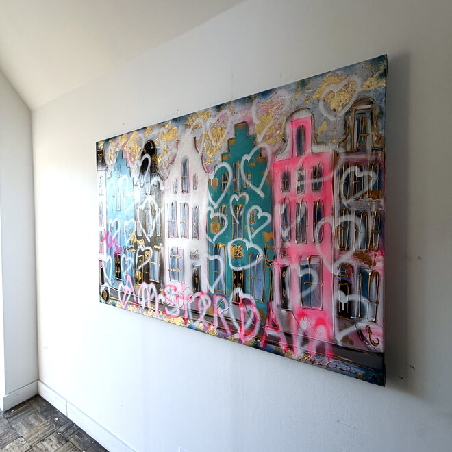 Painting- 100x150cm - Rick Triest - Amsterdam Herengracht - LOVE Amsterdam #1