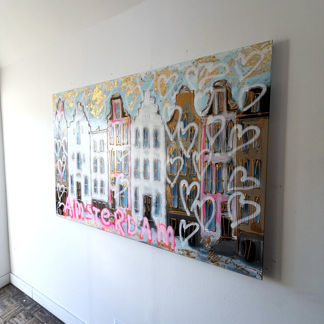 Painting- 100x150cm - Rick Triest - Amsterdam Herengracht - LOVE Amsterdam #2