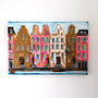 Painting- 80x120x4,5 cm - Rick Triest - Amsterdam Herengracht - Pink & Gold