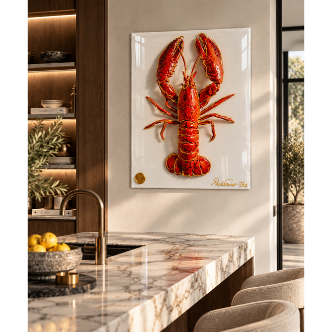 Lobster Time - Red | Mixed Media Art Edition | Rick Triest - 80x100 cm