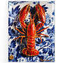 Lobster Time – Delft | Mixed Media Art Edition | Rick Triest - 80x100 cm