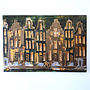 Schilderij- 100x150cm - Rick Triest - Amsterdam Herengracht -Blue & Gold -green