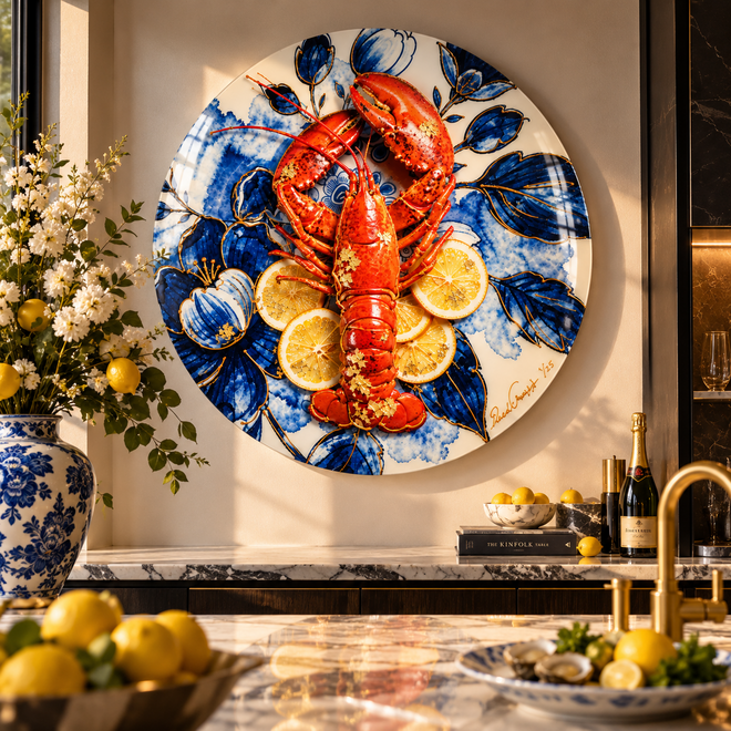 Lobster Time – La Dolce Vita | Mixed Media Art Edition | Rick Triest