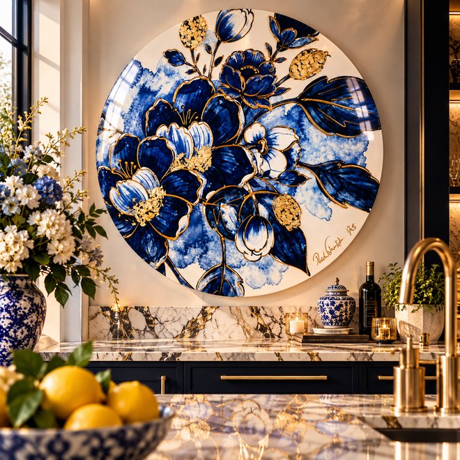 Delft Blue – Blue Symphony | Mixed Media Art Edition | Rick Triest
