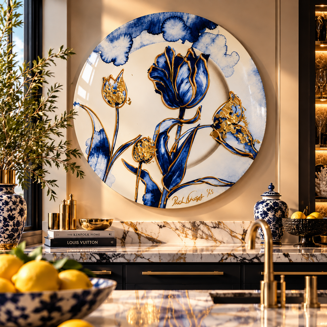 Tulip Mania – The Blue Parrot | Mixed Media Art Edition | Rick Triest