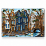 Amsterdam Herengracht Prussian Blue | Mixed Media Art Edition | Rick Triest