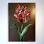 Painting  - 70x100 cm - Rick Triest - Crimson Tulip - Bronze #1